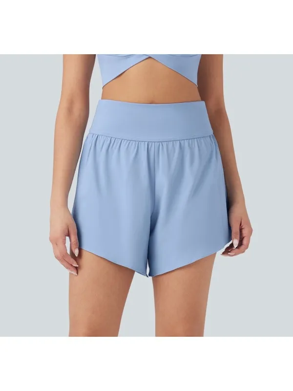 Halara L Womens shorts 5" High-Waisted Light Blue Athletic Shorts L With Tags - Image 10
