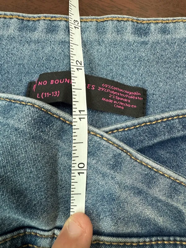 No Boundaries V-Waist Pull On Jeans Size Large (11-13) - Image 10
