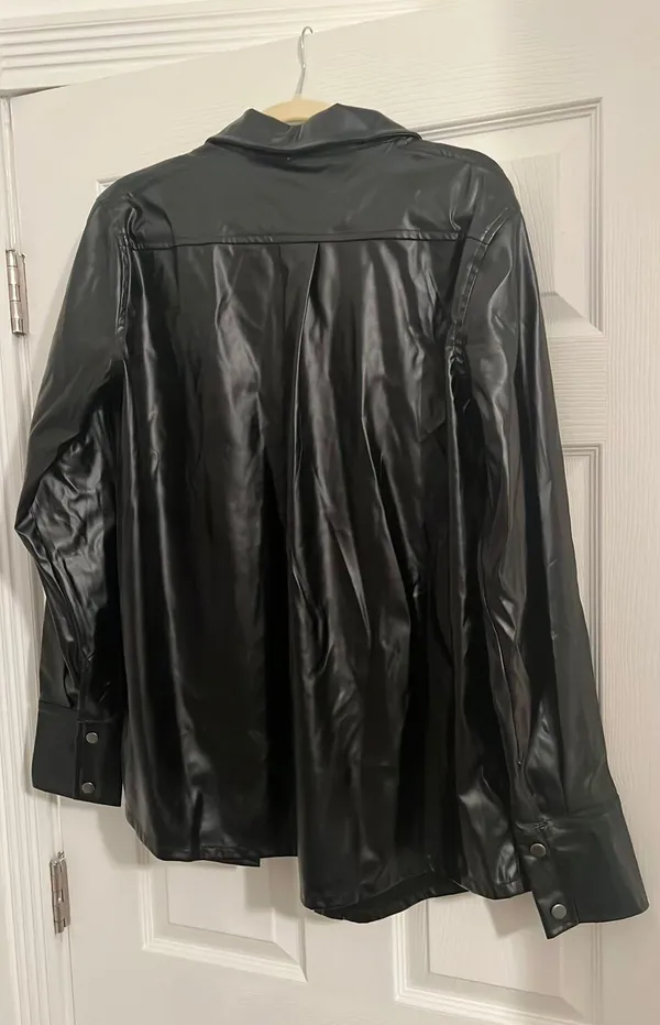 Style to Moon Leather Jacket Black Size M - Image 3