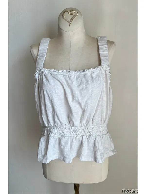 Marine Layer Dylan Smocked Cotton Tank XL - Image 2