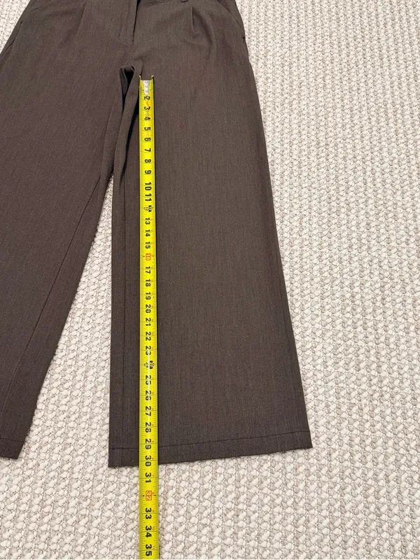 American Eagle wide leg trouser dress pants size 10 brown - Image 5