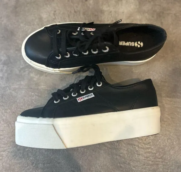 Superga 2790 Napa Platform Leather Sneakers Size 37 US 6.5 NEW - Image 6