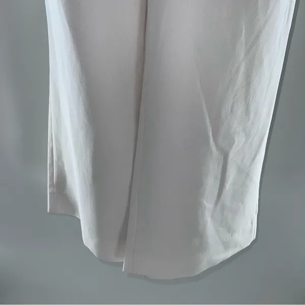 Abercrombie & Fitch Off-White/Cream Curve Love Wide Leg Pleated Front Pants-16 - Image 3