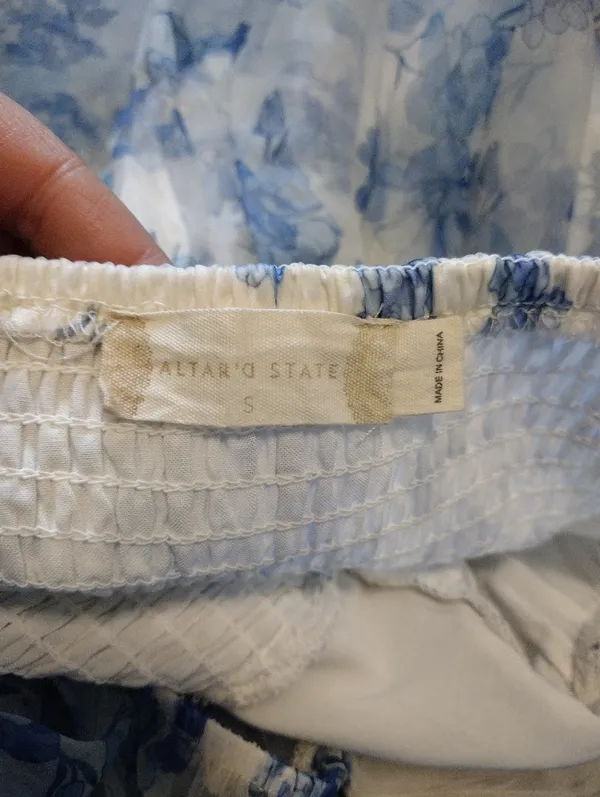 Altar'd State Evette Blue And White Dress - Image 5