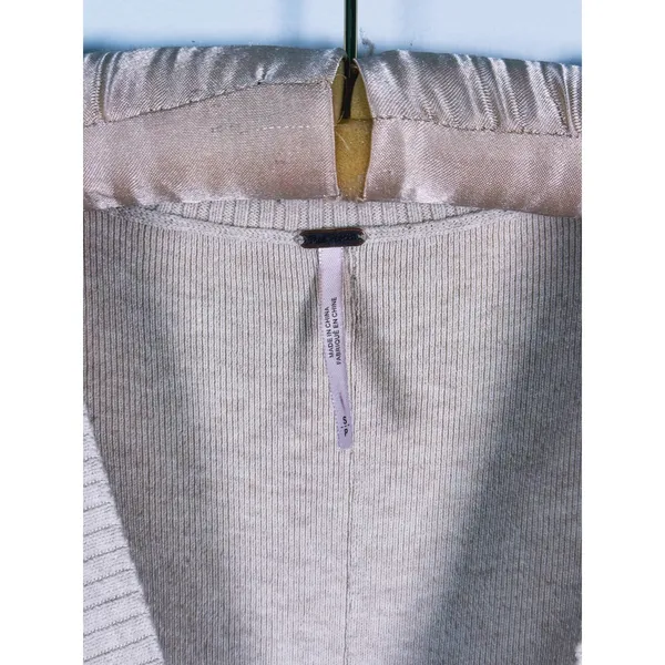 Free People Oversized Midi Sweater Dress Size S Beige Minimal Fall Lagen Scandi - Image 4