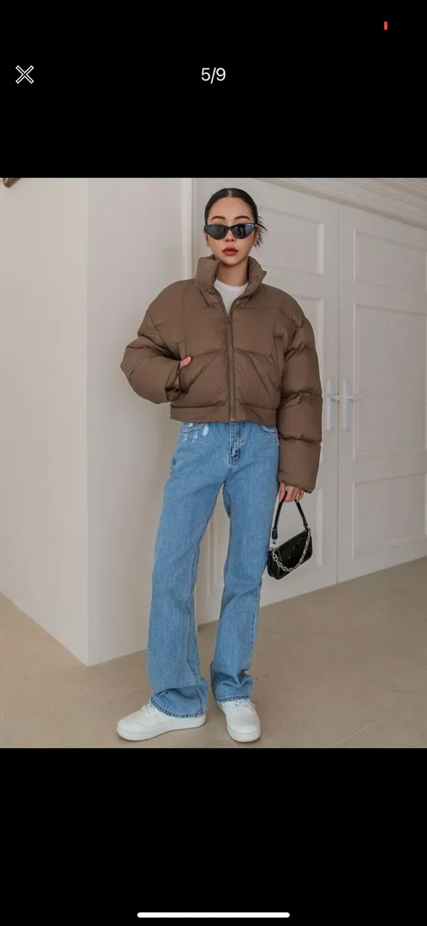 SheIn Brown Puffer Jacket - Image 5