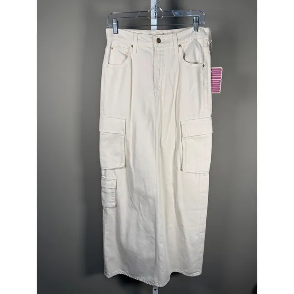 Mother The Fun Dip Cargo Maxi Skirt Natural Cream NWT‎ Size 26 - Image 2