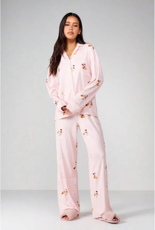 Missguided 🆕🎀Baby Pink “Brunch Club” Pajama Set - Image 2