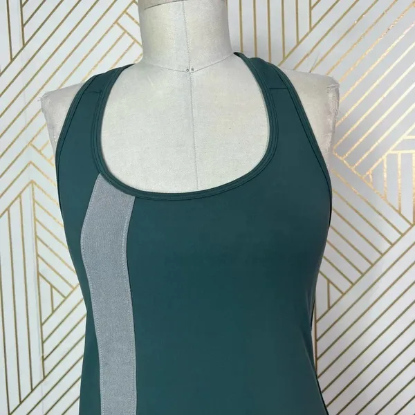 Splits59 Dark Green Racerback Mesh Stripe Tank Top‎ Size Medium - Image 3