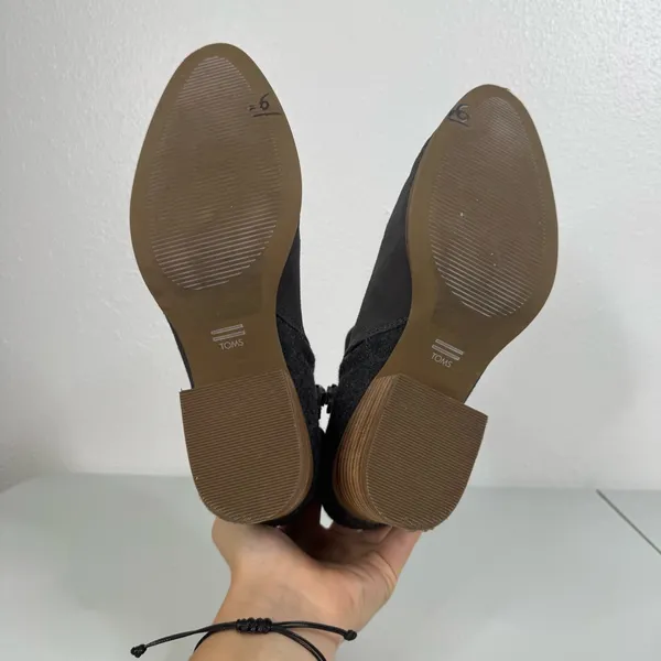 Toms Gray Suede‎ Ankle Boots Size 8 - Image 6