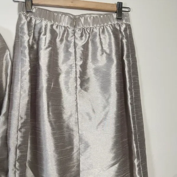 Alex Evenings Formal Suit Womens Size‎ 6 Champagne Shimmer Skirt Jacket Wedding - Image 8