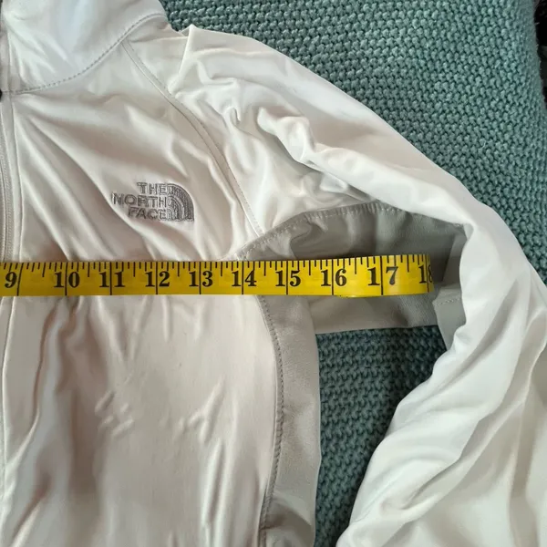 The North Face Women's Soft Shell Jacket White Gray Size S Windstopper EUC - Image 2