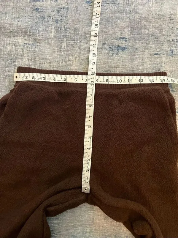 Auden Brown Cozy Faux Shearling Fleece Teddy Jogger Pants Small - Image 5