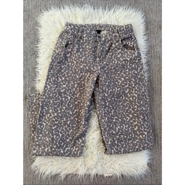 Wild Fable Mid-Rise 90's Relaxed Straight Pants - Wil Brown Leopard - Image 3