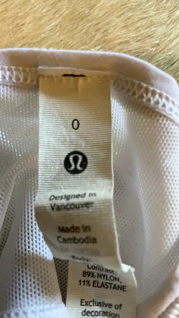 Lululemon Tank Top Women's 0 Off White Stretch Yoga Gym Running - Image 2