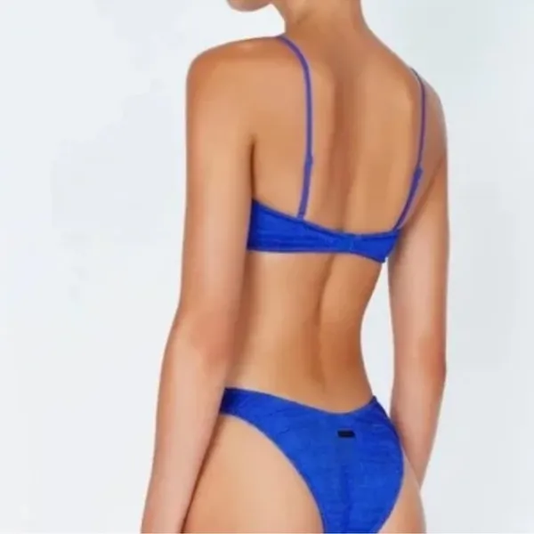 Triangl Swimwear Mica Balearic Bikini Top in Blue - Image 2