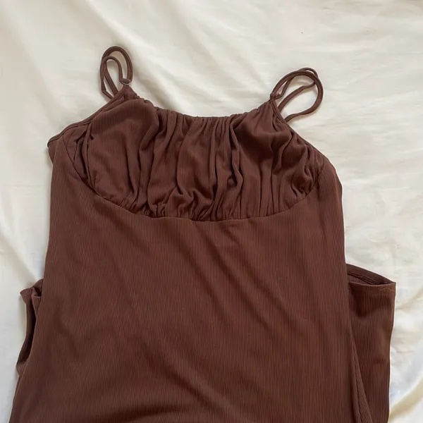 Brown Mini Dress - Image 2