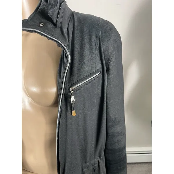 Weatherproof Jacket Black Removable Hood Zip Front Womens Midi Coat M‎ B-R - Image 2