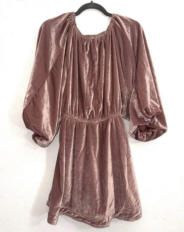 NEW FREE PEOPLE Portia Velvet Mini In Winter Bloom Size Medium - Image 12
