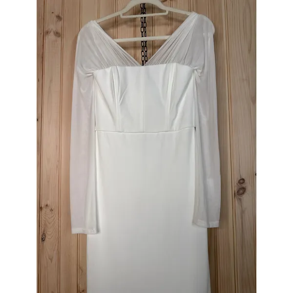 NWT Lulus Forever Remarkable White Bustier Off-the-Shoulder Maxi Dress Bridal XS - Image 4