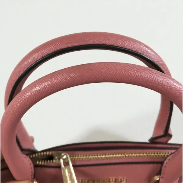 MICHAEL KORS Cindy Dome Satchel Saffiano Leather Bag Pink Classic Elegant Chic - Image 7