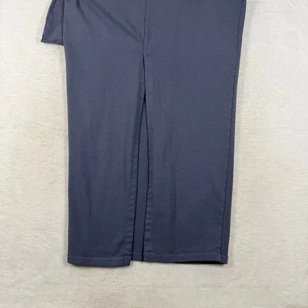 SKIMS Soft Lounge High Neck Dress Slate Blue Gray Ribbed Maxi Medium - Image 10