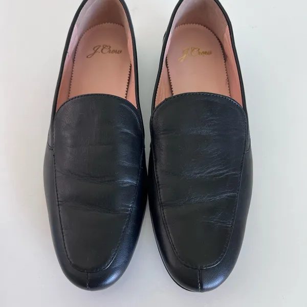 J. Crew‎ Women's Cecile Smoking Slipper in Leather Black - Image 8
