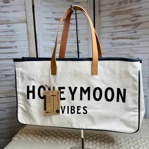 NWT SANTA BARBARA DESIGN STUDIO Hold Everything Honeymoon Vibes Canvas Tote - Image 8
