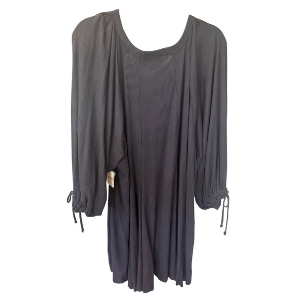 Free People $98 We The Free Winter Tunic Mini Dress Tunic V-Neck Navy M - Image 4