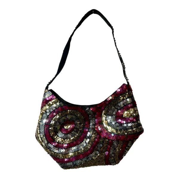 NWOT Sequin Multicolour Shoulder Bag Gold - Image 3