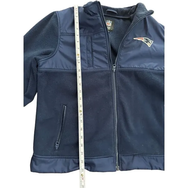 NFL team apparel women’s Patriots zip up fleece jacket sz‎ L - Image 5