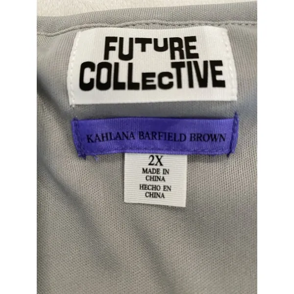 Future Collective silver sequin short skirt Size 2X. - Image 7