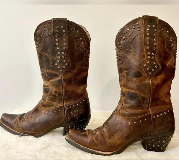 Ariat Womens Rhinestone Cowgirl Boots in Sassy Brown Size 7 - Image 7