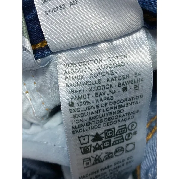 Levi's Women's Blue Medium Wash High Waisted Baggy Wide Leg Denim Jeans Pants 25 - Image 4