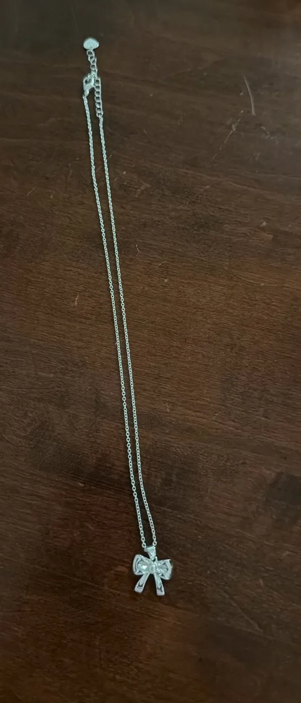 evry jewels silver bow necklace - Image 2