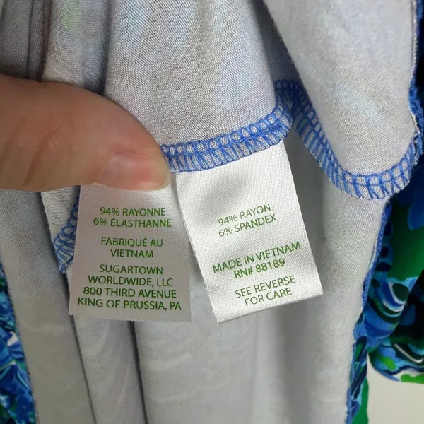 Lilly Pulitzer Addison‎ Floral Maxi Dress Size 14 Abaco Blue Turtle Awe Preppy - Image 8
