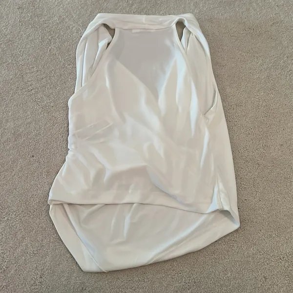 Cutest ASOS Stradivarius Sleeveless Cowl Neck White Top - Image 7