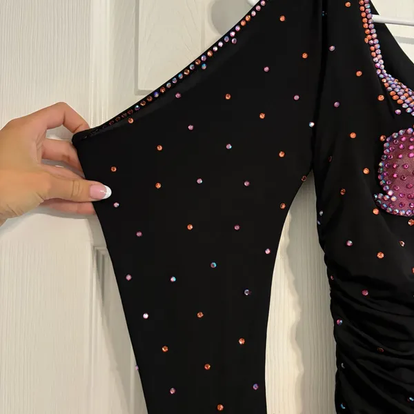 Vintage Fancy Fashions Inc Floral Sequin Dress - Image 7