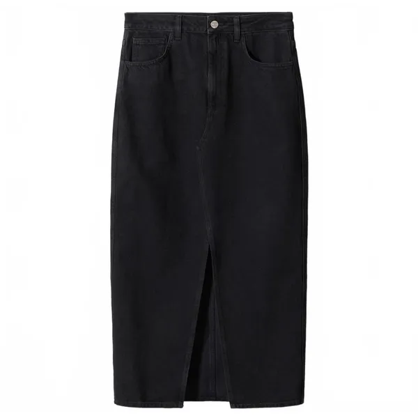 Mango Slit Denim Skirt NWT Matilda Black Wash Small - Image 2