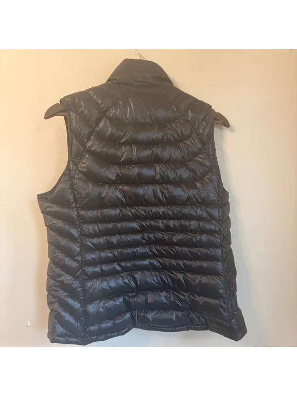 Bernardo Quilted Goose Down Puffer Vest Black Women's Size M - Image 3