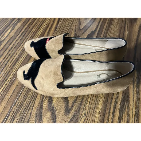 C Wonder Loafers Flats Camel Brown Sz 7 Womens Slip On Shoes DachshundPreppy - Image 3