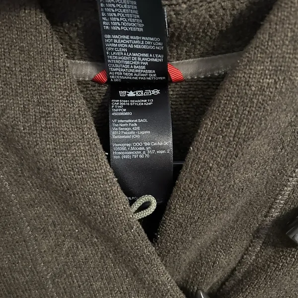 The North Face Women's Brown Sweater Shawl Collar Fleece Toggle Buttons‎ Small - Image 6