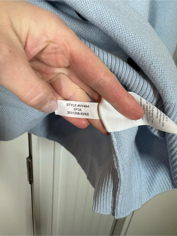 Madewell Raglan-Sleeve Cropped Cardigan in Merino Wool sky blue size xl new - Image 4