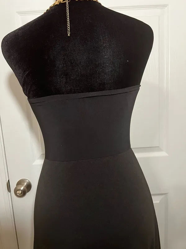 Sexy black maxi evening cocktail dress - Image 4