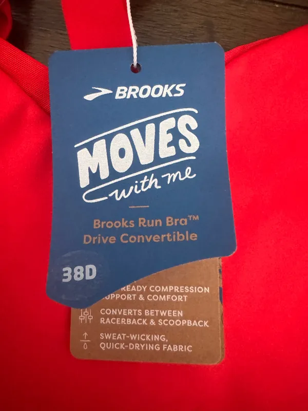 Brooks Drive Convertible Run Bra 38D NWT Jamberry Red High Support - Image 2