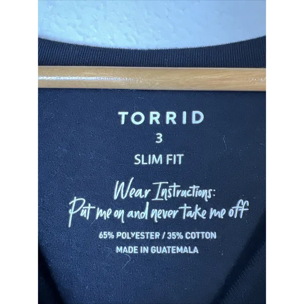 Torrid harmony shirt Cotton Short Sleeve Active Tee Black 3 3X 22 24 sun peace - Image 3