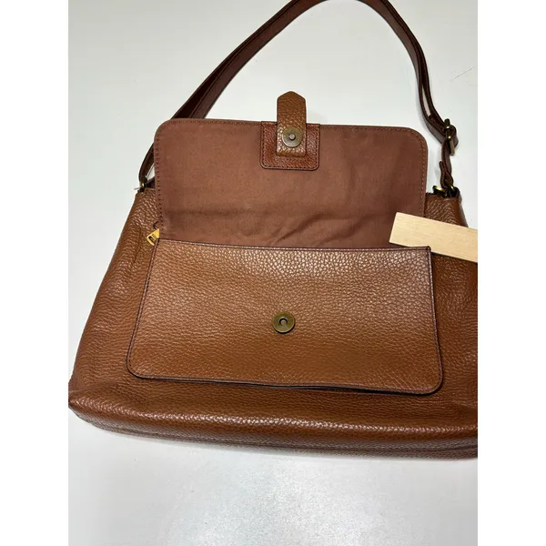 Fossil Medium Kinley Brown Leather Crossbody Purse - Image 5