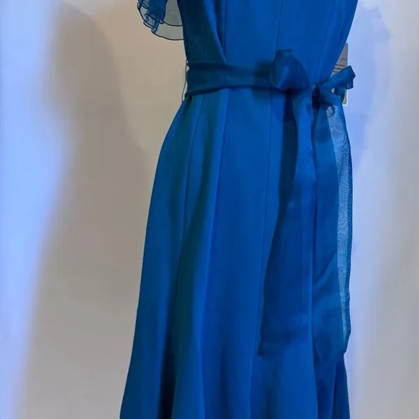 NWT Nue by Shani Blue Flutter Sleeve‎ Midi Sundress formal cocktail dress - Image 8
