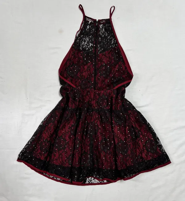 Wish Upon A Star Red and Black Dress - Image 5