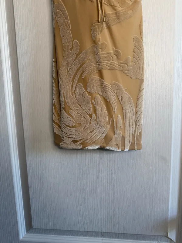 Oh Polly Tan & White Mini Dress Size 2 - Image 7